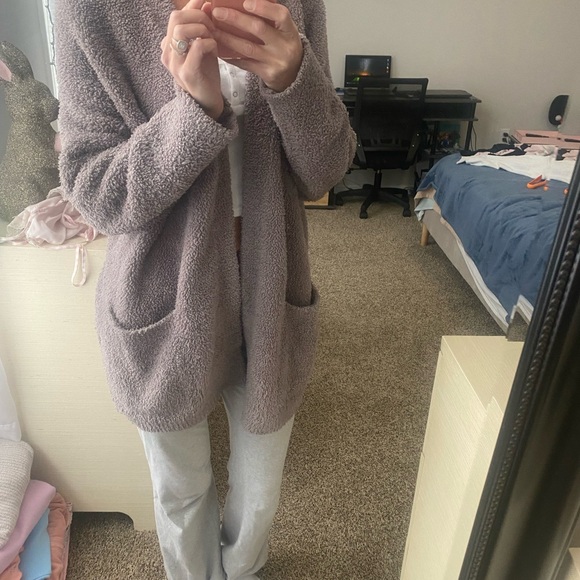 Barefoot Dreams Cozy Beige Women's Sweater - Picture 3 of 5